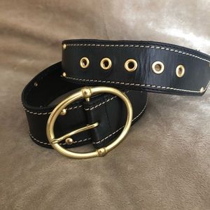 Linea Pelle brass buckle belt